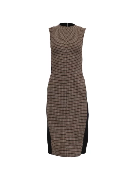 Rochie midi Victoria Beckham fără mâneci negru