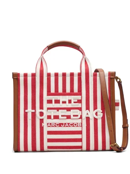 Geantă shopper Marc Jacobs din canvas roșu
