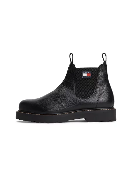 Tommy Jeans Μπότες chelsea μαύρο