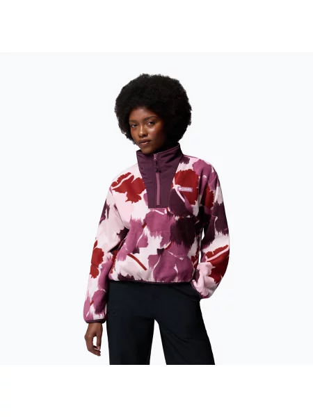 Дамски поларен суитшърт Columbia Sequoia Grove II Printed Half Zip antique mauve ikatbloom