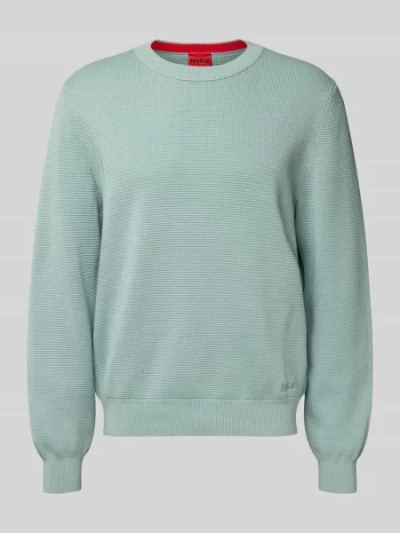 Sweter z dzianiny o luźnym kroju z czystej bawełny model ‘SAN CELLY’ Hugo