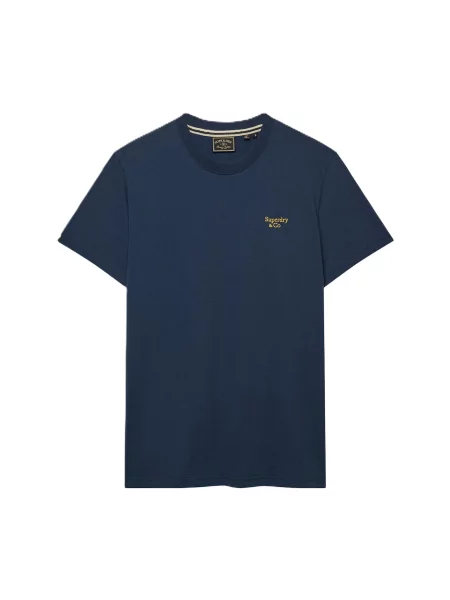 Superdry & Co Tricou Essential Serif bleumarin / închis galben