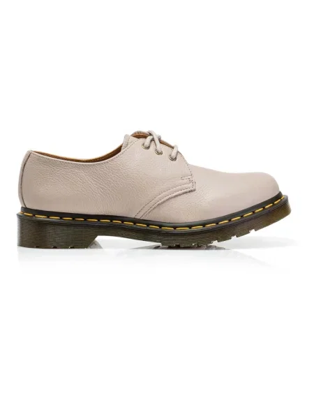 Półbuty Dr. Martens sznurowane skórzane beżowe