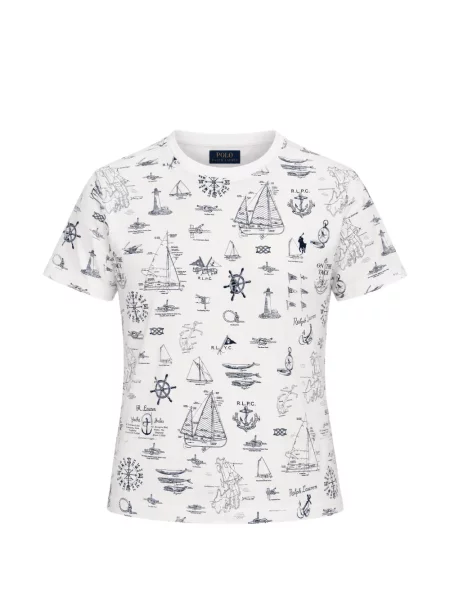 Tricou polo Polo Ralph Lauren cu imagine alb