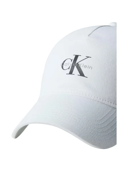 Šiltovka Calvin Klein Jeans s potlačou biela