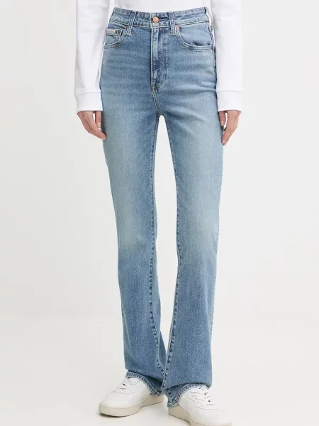 Дънки Calvin Klein Jeans синьо
