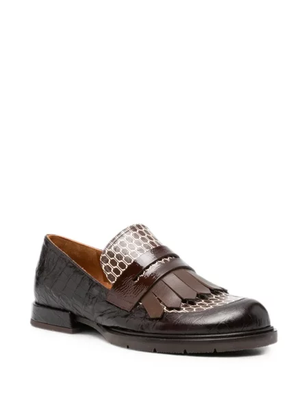 Pantofi loafer Chie Mihara cu franjuri maro