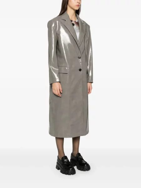 Δερμάτινο παλτό Msgm γκρι