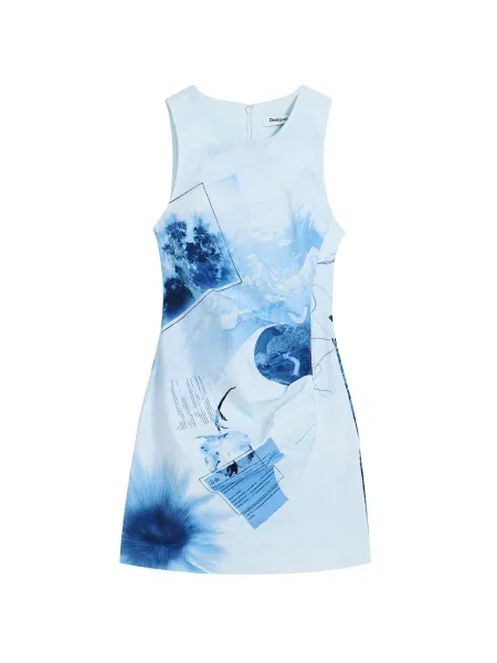Desigual Šaty Desigual FOTOAZUL modrá