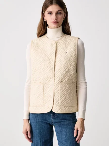 Tommy Hilfiger vestă pentru femei bej