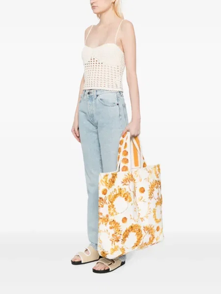 Plážová taška Chanel Pre-owned bílá