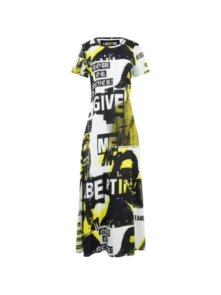 Rochie tip cămașă Libertine cu imagine alb