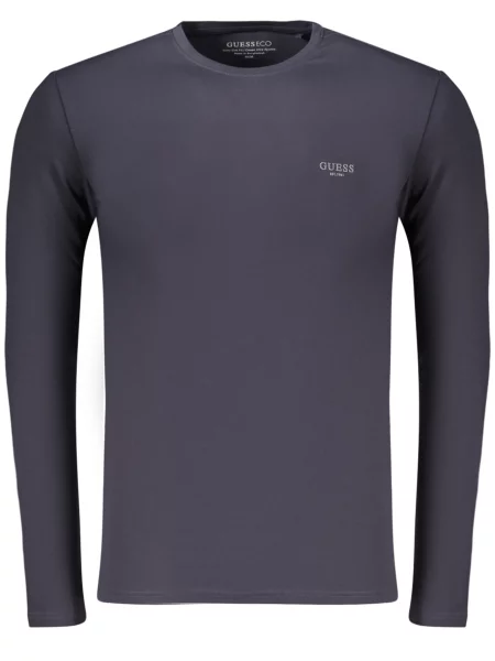 Tricou cu mânecă lungă Guess Jeans cu mâneci lungi albastru