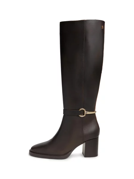 Tommy Hilfiger De piele cizme cu maro