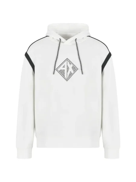 Mikina s kapucí Armani Exchange bílá