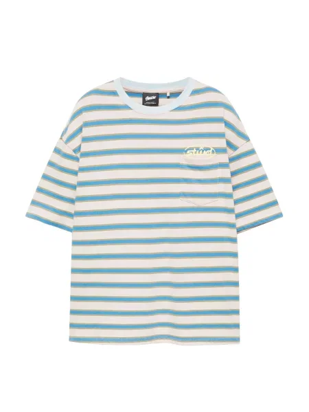 Pull&Bear Tricou STWD azur / oliv alb
