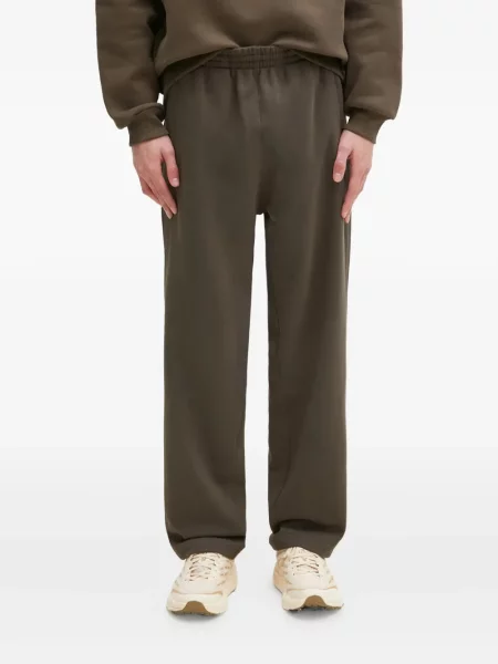 Pantaloni palazzo Adidas cu dungi plisat cu imagine albastru