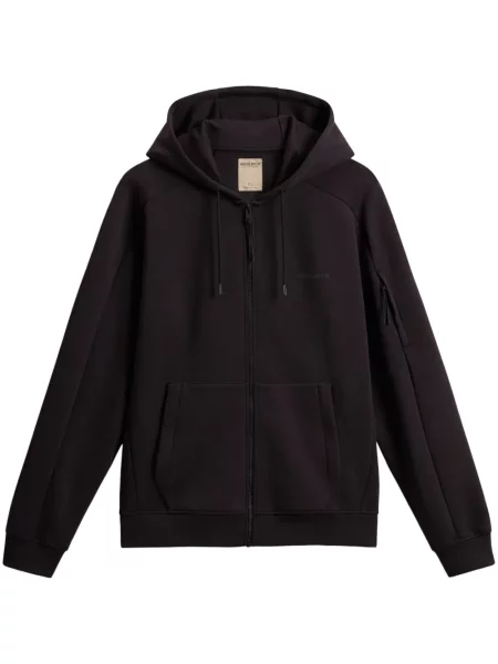 Hanorac cu glugă Woolrich cu imagine negru