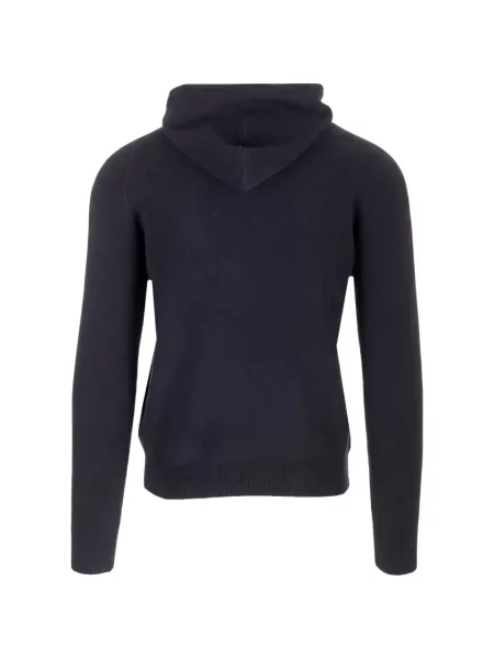 Μάλλινο hoodie Al Duca D’aosta 1902 με κουκούλα με κορδόνι μπλε