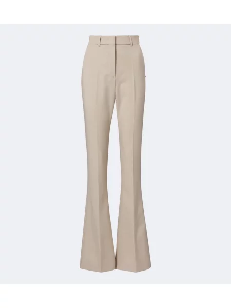Pantaloni Sportmax de lână evazate bej