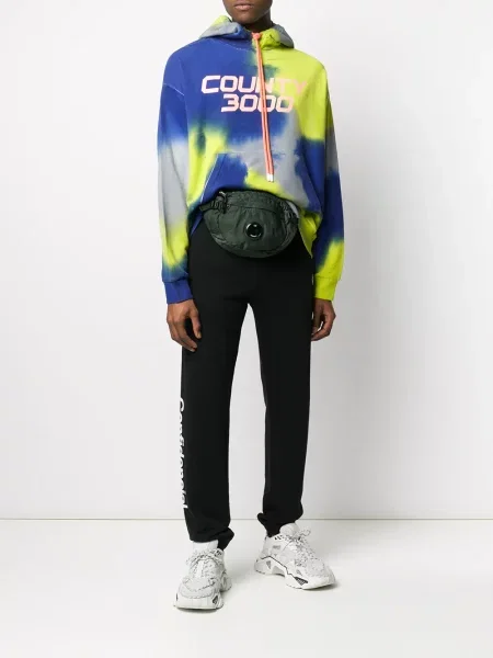 Вратовръзка Marcelo Burlon County Of Milan с качулка с tie-dye ефект връзки жълто