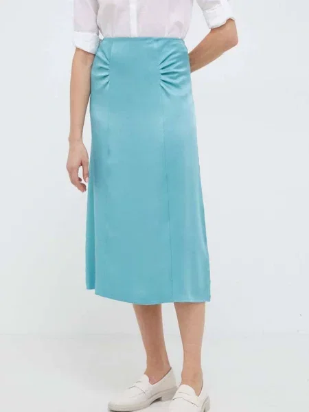 BOSS szoknya midi egyenes zöld