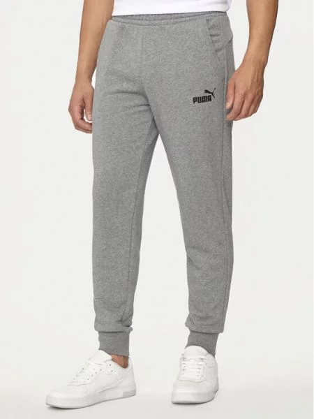 Hlače Puma s autogramom siva