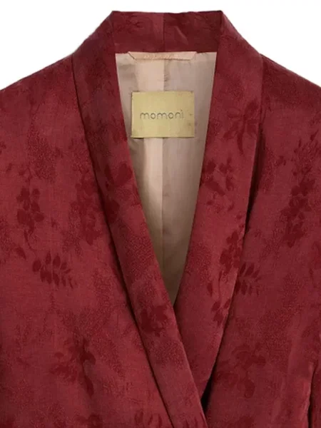 Virágos jacquard dzseki Momoni piros