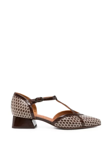 Pantofi cu toc Chie Mihara cu imagine cu imprimeu geometric maro