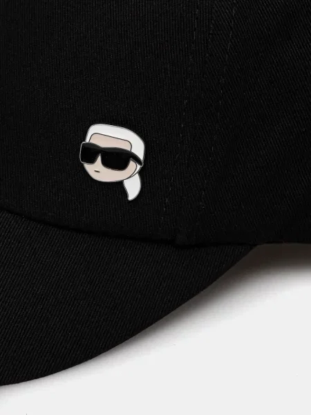 Karl Lagerfeld czapka z daszkiem gładka czarny