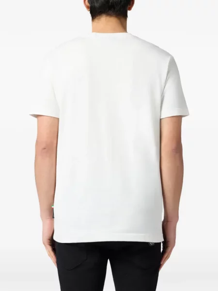 Tricou Philipp Plein cu decolteu rotund alb