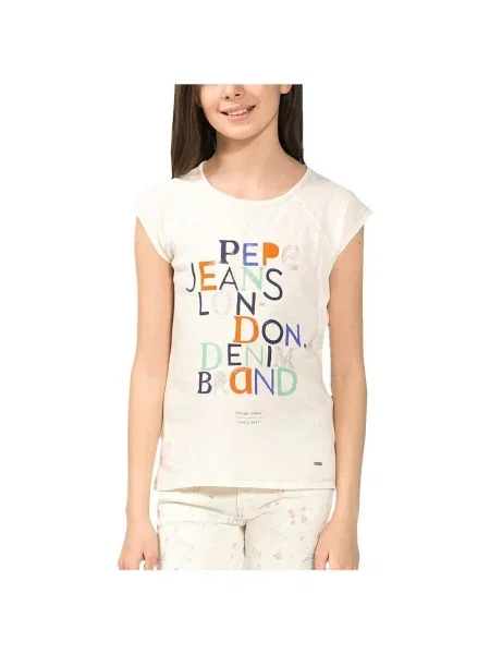 Tricou copii Pepe Jeans alb