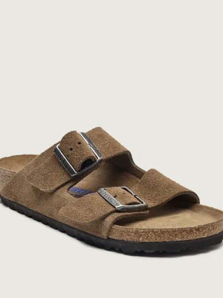Birkenstock Papucs Arizona SFB LEVE | hasított bőr | narrow fit barna