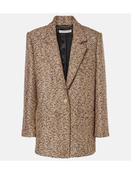 Sacou Alessandra Rich din tweed maro