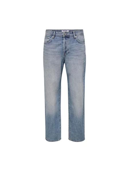 Szerokie jeansy Only & Sons niebieskie