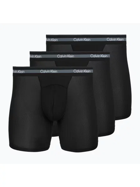 Boxeri pentru bărbați Calvin Klein Boxer Brief Long black/black/black negru