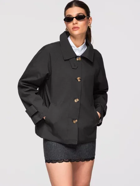 Haină de mazăre Edoti negru