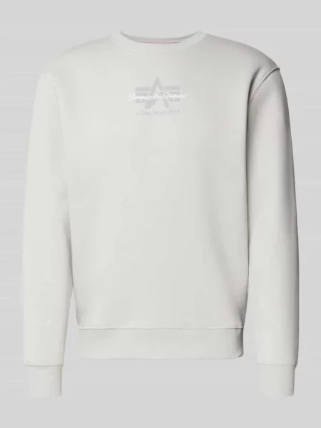 Bluza z logo i okrągłym dekoltem Alpha Industries