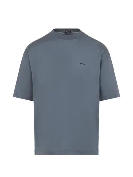 Tricou Kiton cu broderie gri