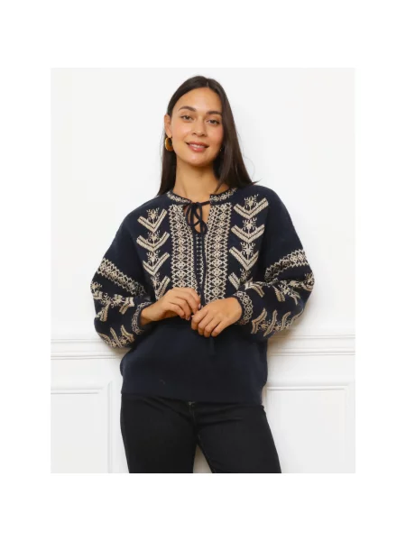 Pulover La Modeuse albastru