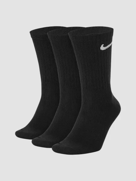 NIKE U Nk Everyday Ltwt Crew Набір шкарпеток Унісекс Бавовна/поліестер чорний
