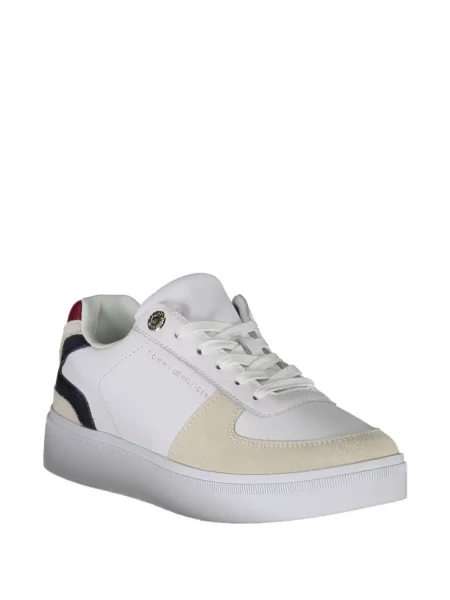 Sneakers Tommy Hilfiger με κορδόνια με δαντέλα λευκό