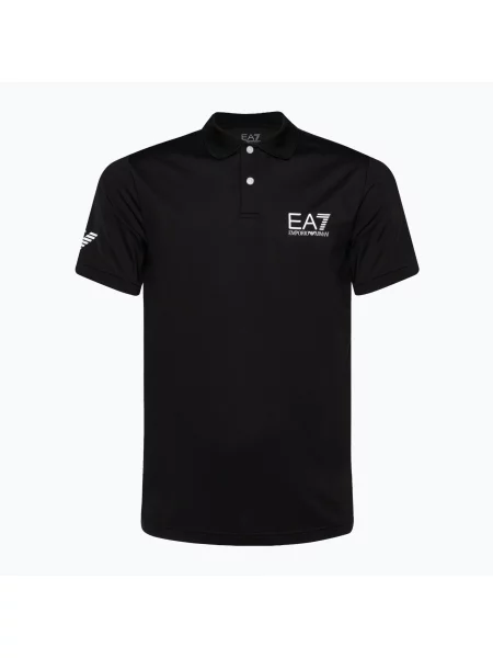 Emporio Armani polo z nadrukiem czarny