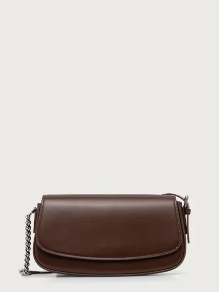 Answear.LAB torebka crossbody skórzana brązowa