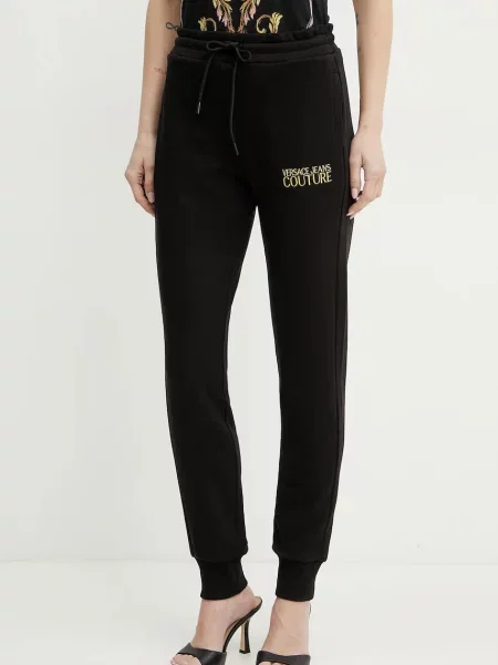 Versace Jeans Couture pantaloni de trening din femei neted negru