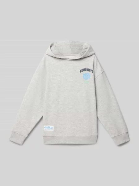 Bluza z kapturem z nadrukiem z logo Garcia