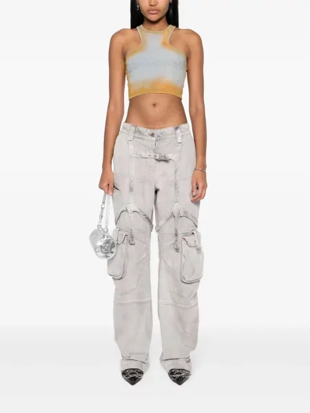 Spodnie cargo Off-white zwężane białe