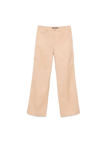 Spodnie Ralph Lauren z wysoką talią beżowe