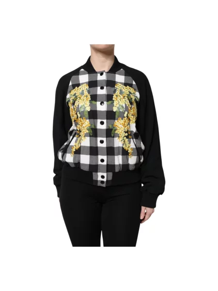 Kurtka Dolce And Gabbana w kwiatki biała