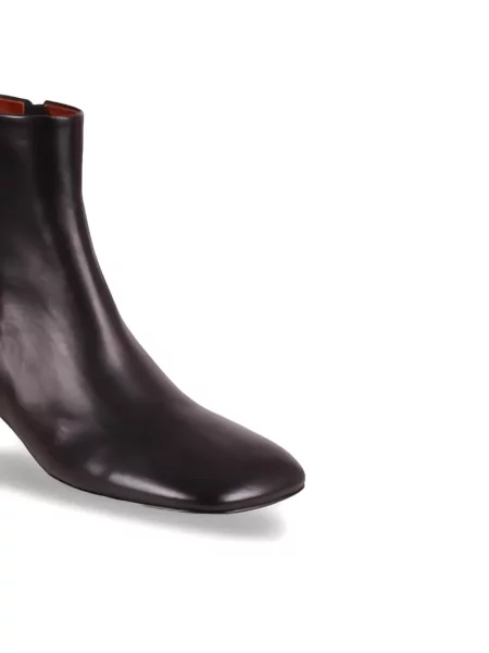 Botine Marsell cu vârf pătrat negru